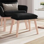 vidaXL Repose-pied Noir 45x29 5x35 cm Tissu