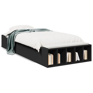 vidaXL Cadre de lit sans matelas noir 90x200 cm