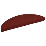 vidaXL Tapis d'escalier autocollants 30 pièces 56 x 17 x 3 cm Rouge bordeaux Demi-rond