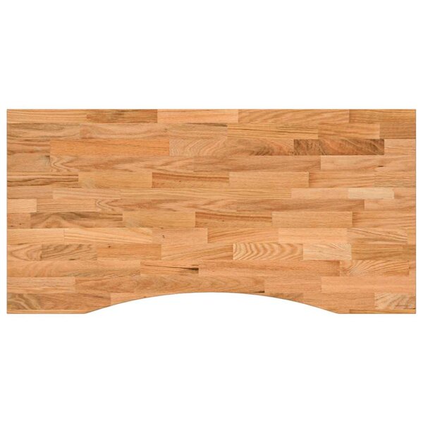 vidaXL Dessus de bureau marron clair bois chêne massif rectangulaire