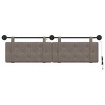 vidaXL Tête de lit suspendue Gris PU antique