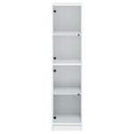 vidaXL Buffet avec portes en verre blanc 35x37x142 cm