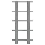 vidaXL Bibliothèque/Séparateur de pièce Sonoma gris 80x30x160 cm