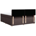 vidaXL Sommier à lattes de lit avec matelas Marron foncé 180x200 cm