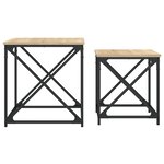 vidaXL Tables basses gigognes 2 Pièces chêne sonoma bois d'ingénierie