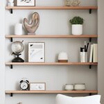 vidaXL Étagère murale marron clair 80x10x2 cm bois chêne massif traité