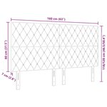 vidaXL Tête de lit en velours noir avec des boutons en cristal  160 cm
