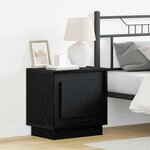 vidaXL Cabinet de chevet avec 2 Pièces Noir 44 x 34 5 x 45 cm