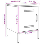 vidaXL Tables de chevet 2 Pièces vert olive 36x39x50 5 cm acier