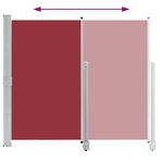 vidaXL Auvent latéral rétractable de patio 140 x 300 cm Rouge