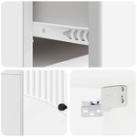 vidaXL Cabinet de chevet mural 2 Pièces Blanc brillant 34 5 x 33 x 20 cm