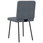 vidaXL Chaises à manger lot de 6 gris foncé velours
