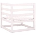 Canapé d'angle de jardin blanc bois de pin massif 02_0013207