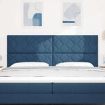 vidaXL Tête de lit avec des lumières à LED Réglable Bleu 200 cm tissu