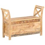vidaXL Banc d'entrée 103x33x72 cm Bois de manguier solide