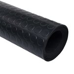 vidaXL Tapis de sol Noir 1 x 2 m Caoutchouc
