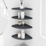 vidaXL Étagère Flottante d'Angle 4 pc Anthracite 30 x 30 x 2 cm