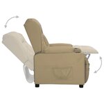 vidaXL Fauteuil inclinable Cappuccino Similicuir