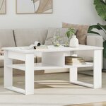 vidaXL Table basse Blanc 96 x 54 x 44 cm Bois d'ingénierie