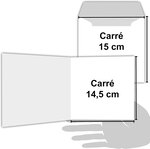 Carte Meilleurs Vœux avec Enveloppe Blanche 15x15cm