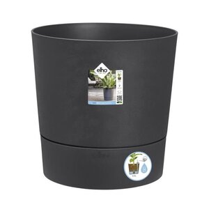 Pot de fleur rond Ø 43 x hauteur 43 cm - Intérieur extérieur 100 recyclé - Gris