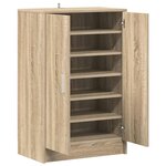 vidaXL Armoire à chaussures Chêne Sonoma 60x35x92 cm Bois d’ingénierie