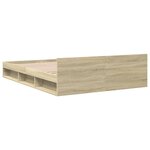 vidaXL Cadre de lit avec tiroirs sans matelas chêne sonoma 140x190 cm