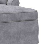 vidaXL Chaise lounge avec jupe Gris clair 157 x 91 x 91 cm ARES