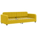 vidaXL Lit de jour avec lit gigogne jaune 80x200 cm velours