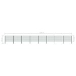 vidaXL Panneau de clôture avec poteaux Fer 13 6 x 1 2 m Vert