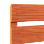 vidaXL Tête de lit en bois massif de pin marron ciré  140 cm