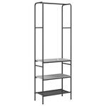 vidaXL Portant à vêtements avec étagères Sonoma gris 60 x 30 x 171 cm