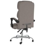 vidaXL Fauteuil inclinable de bureau Taupe Tissu