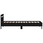vidaXL Cadre de lit Chêne noir 75 x 190 cm Bois d'ingénierie