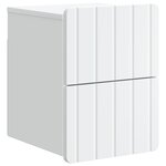 vidaXL Cabinet de chevet mural avec tiroir Blanc 33 x 34 5 x 43 cm