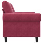 vidaXL Canapé à 2 places Rouge bordeaux 120 cm Velours