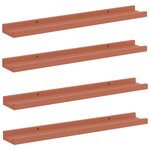 vidaXL Étagère Murale 4 Pièces Rouge 60 x 9 x 3 cm Bois d'ingénierie