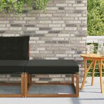 vidaXL Pouf d'Extérieur Bois d'Acacia Massif Naturel