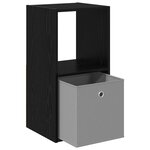 vidaXL Table de chevet avec tiroir 2 Pièces Chêne noir 35 x 32 x 68 5 cm