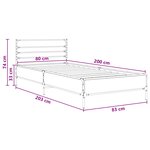 vidaXL Cadre de lit Chêne Sonoma 80 x 200 cm Bois d'ingénierie