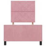 Lit en velours rose vidaXL 100x200 cm