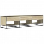 vidaXL Meuble TV chêne sonoma 180x40x46 cm bois d'ingénierie