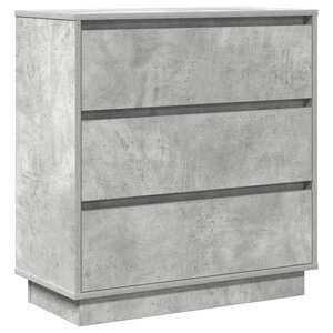 vidaXL Cabinet de chevet avec tiroir avec Gris béton 71 x 34.5 x 75 cm