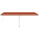 vidaXL Auvent automatique sur pied 600x300 cm Orange/marron