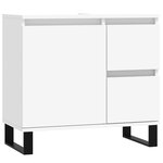 vidaXL Armoire de salle de bain blanc 65x33x60 cm bois d'ingénierie