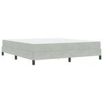 vidaXL Lit à ressorts avec matelas Gris clair 180 x 200 cm tissu