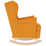 vidaXL Chaise à bascule jaune foncé 74x90x102 cm tissu