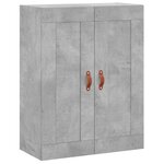 vidaXL Buffet haut Gris béton 69 5x34x180 cm Bois d'ingénierie
