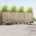 vidaXL Ensemble de canapés d'extérieur 8 pc Blanc et gris clair