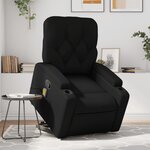 vidaXL Fauteuil inclinable de massage Noir Similicuir